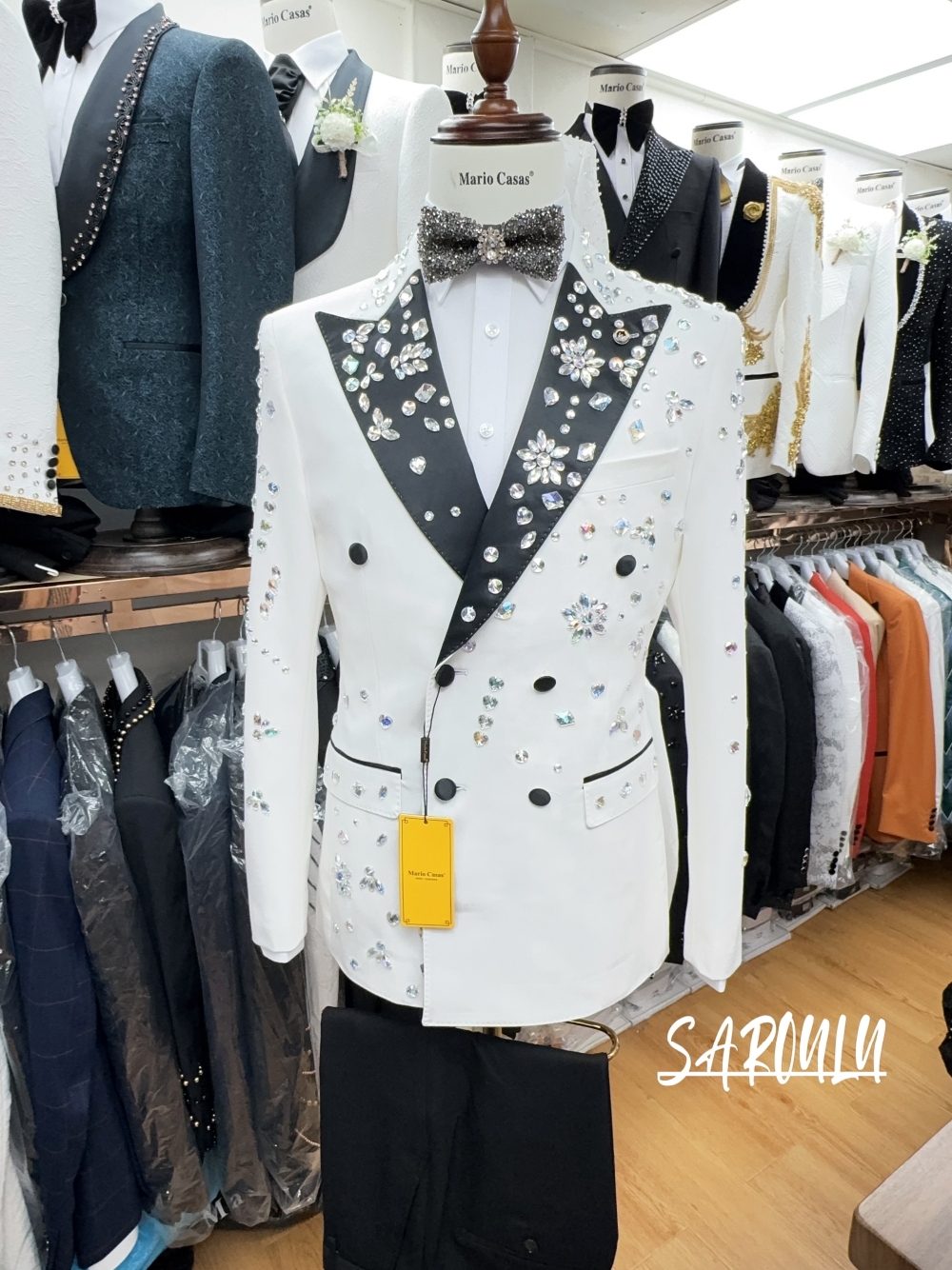 Men Formal Wear Fashion - 2025 Sparkly In Stock Crystals Men's
