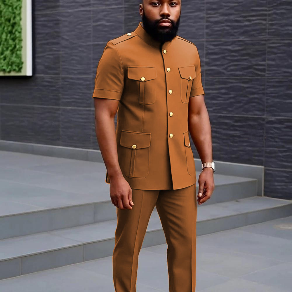Men Formal Wear Outfits - High Quality Men's Suits Short Sleeve