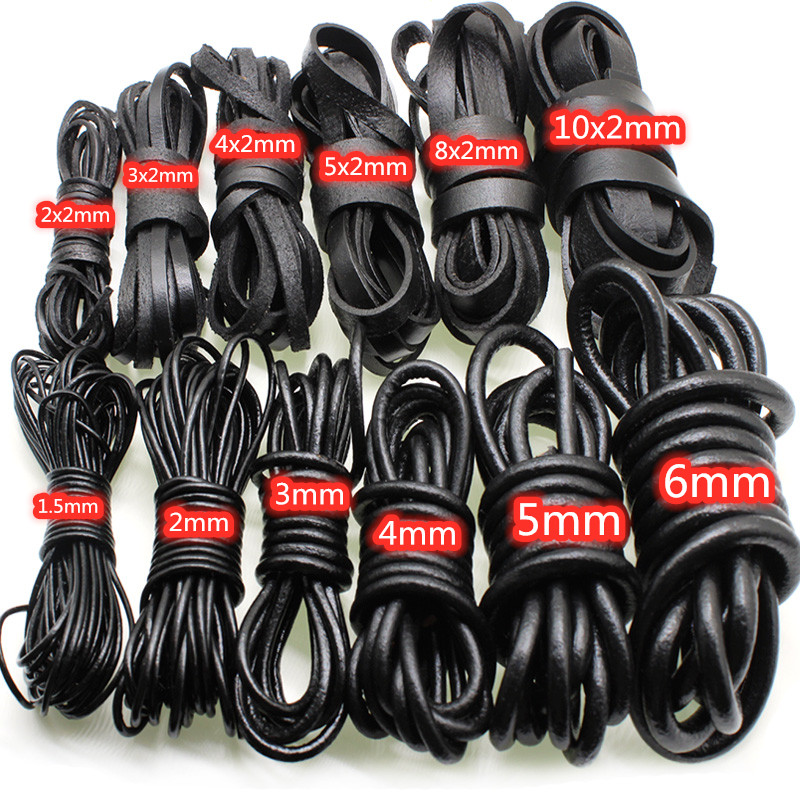 Patent Leather Oxford - 2Meter Genuine Cow Leather Cords Round