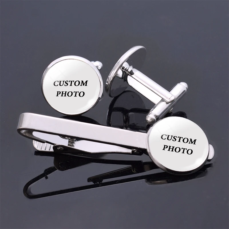 1 Set Custom Photo Logo Text C - Cufflinks Silver Set recensione e prezzo