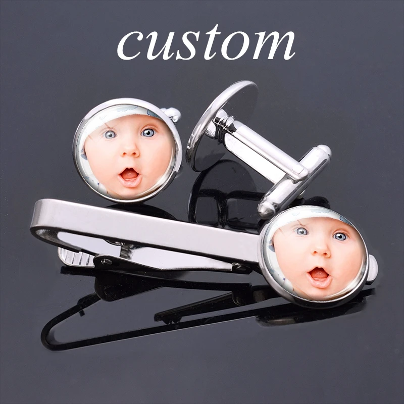 1 Set Custom Photo Logo Text C - Cufflinks Silver Set recensione e prezzo