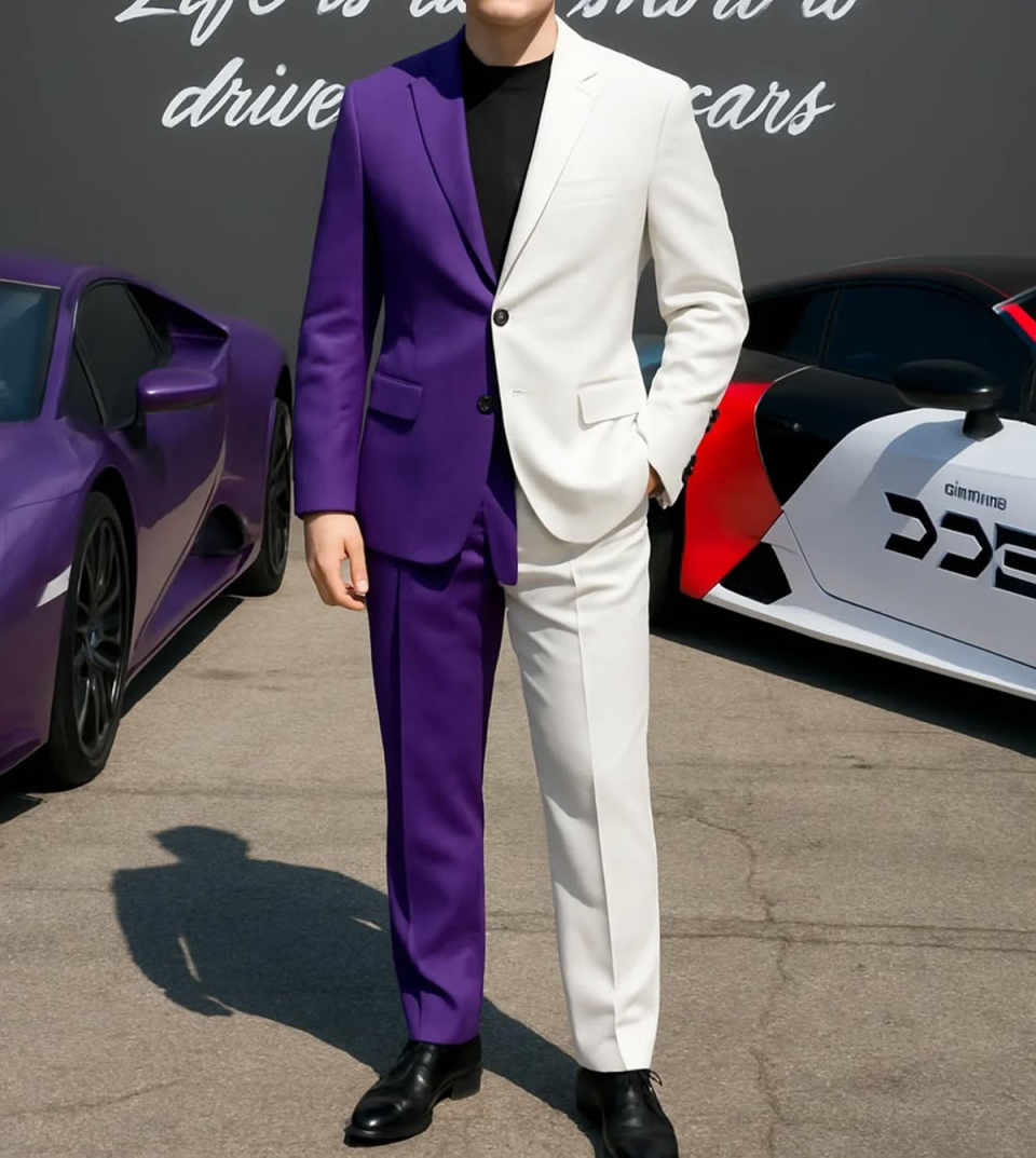 Formal Business Men Tuxedos 2  - Men Formal Wear Purple recensione e prezzo