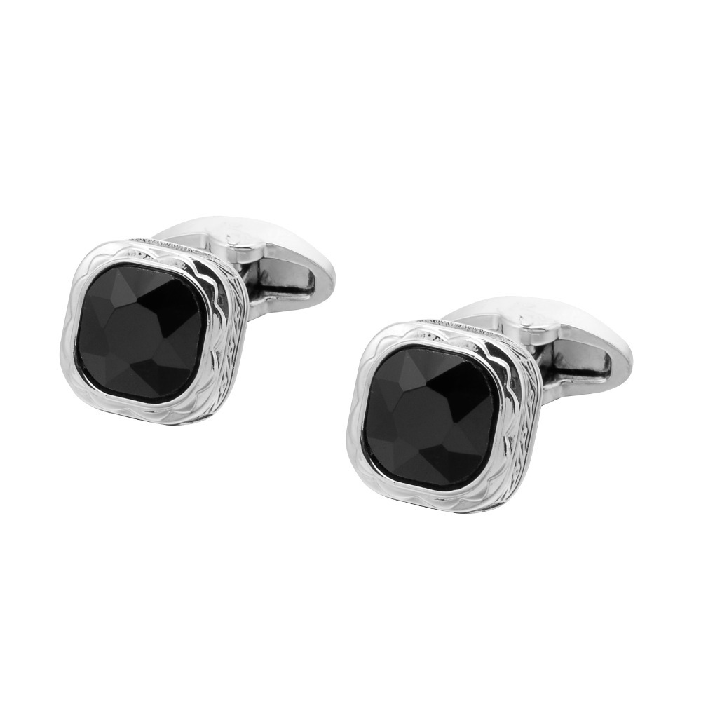 Black Gemstone French Cufflink - Dress Shirt French Cuff recensione e prezzo