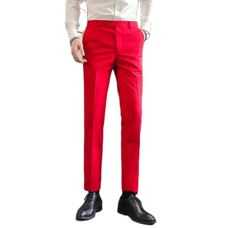 Solid Color Men's Suit Pants,  - Men Formal Wear Outfits recensione e prezzo