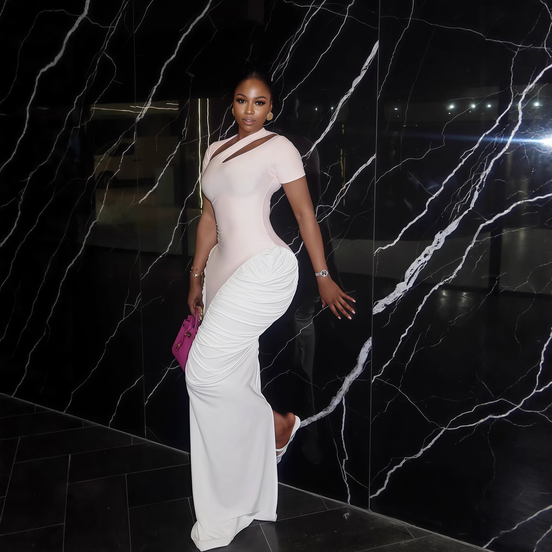Women's Elegant Ruched Dress A - Men'S Formal Wear For Wedding Guest recensione e prezzo