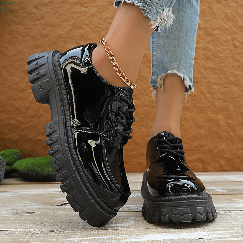 Chunky Platform Oxford Shoes f - Patent Leather Oxford recensione e prezzo