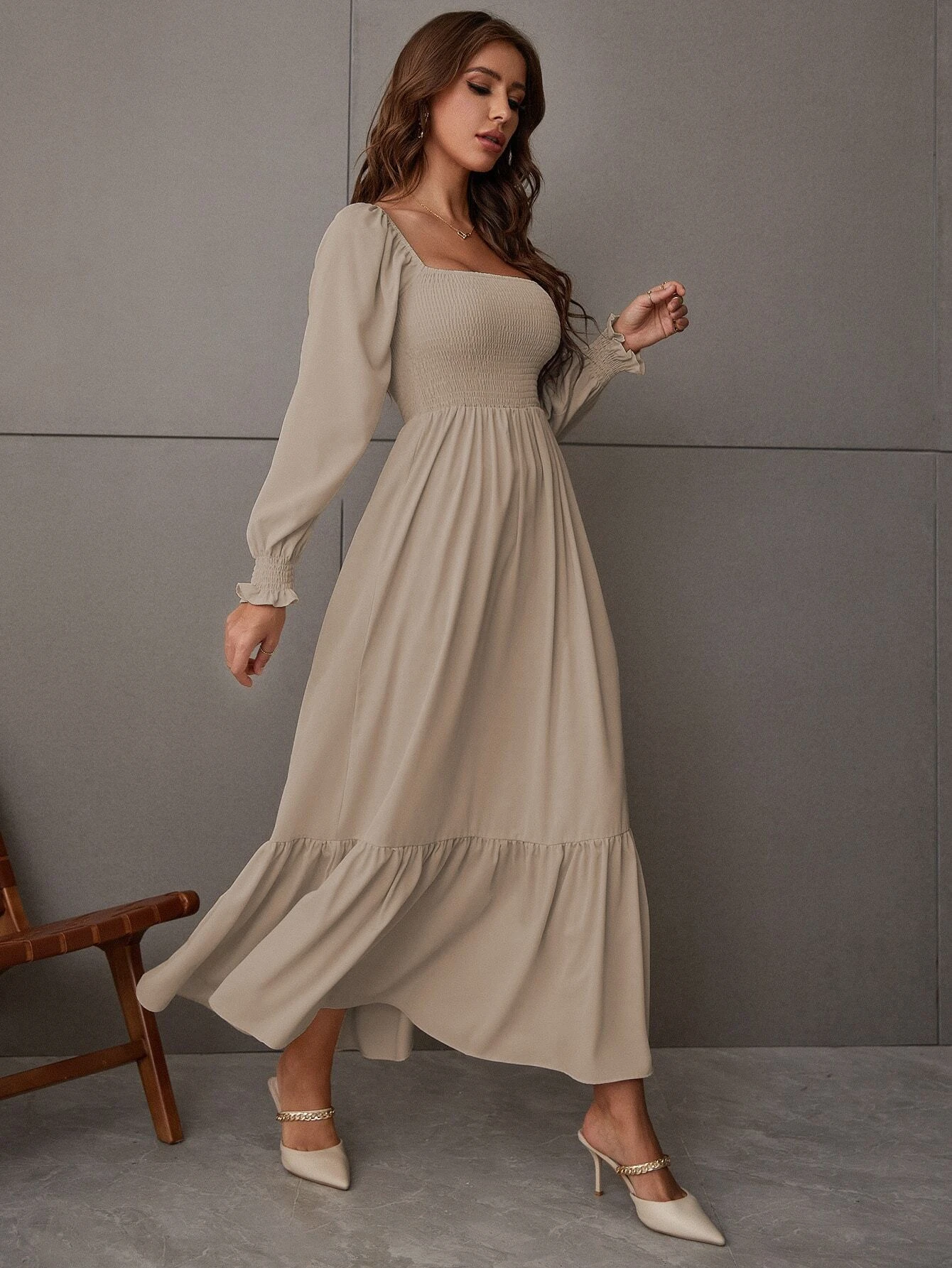 Women's Ruched Ruffle Hem A Li - Men'S Formal Wear For Wedding Guest recensione e prezzo