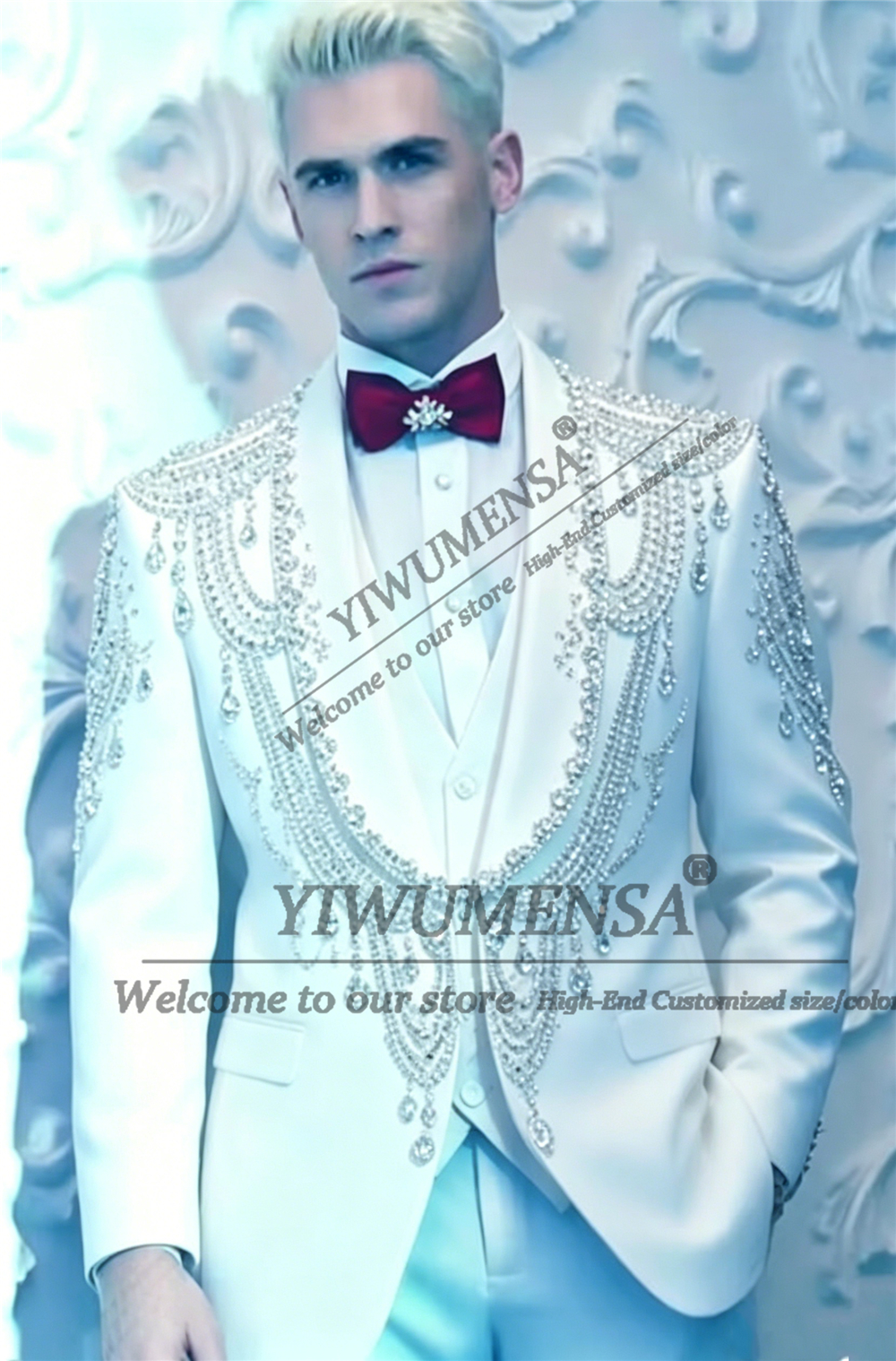 Male Fashion Beading Crystals  - Men Formal Wear Fashion recensione e prezzo