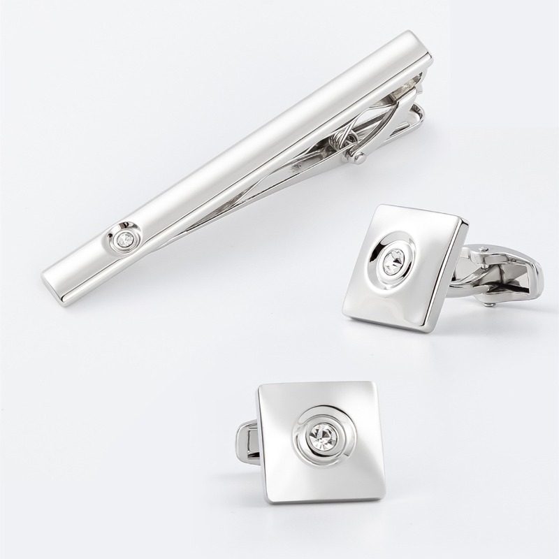 Light Luxury Gold Silver Squar - Cufflinks Silver Set recensione e prezzo