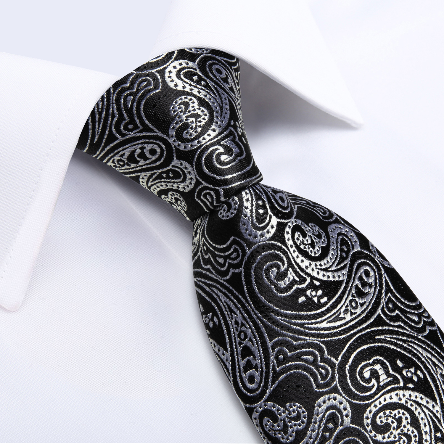 Black And Silver Paisley Flora - Cufflinks Silver Set recensione e prezzo