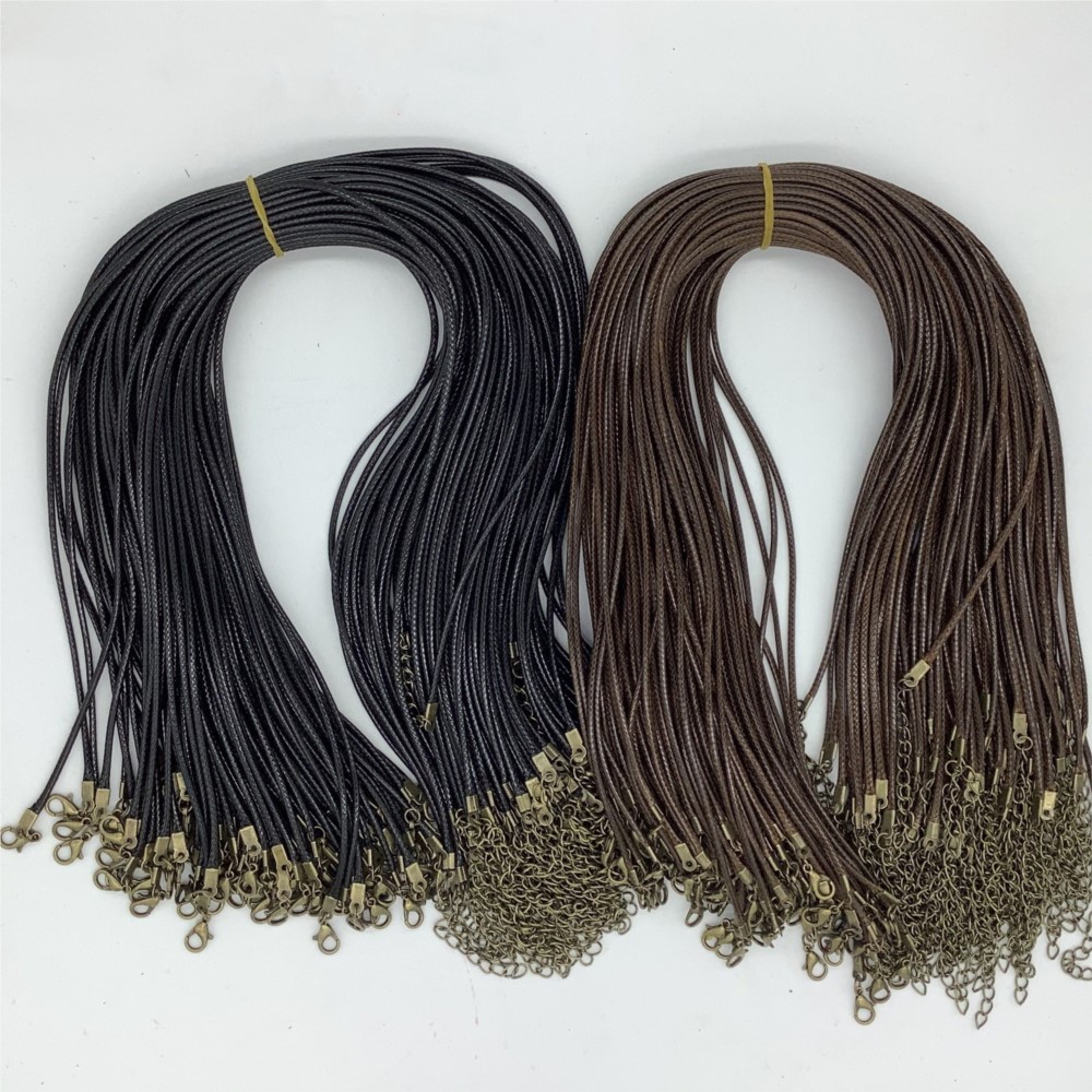 20pcs 45cm Brown Waxed Necklac - Patent Leather Oxford recensione e prezzo