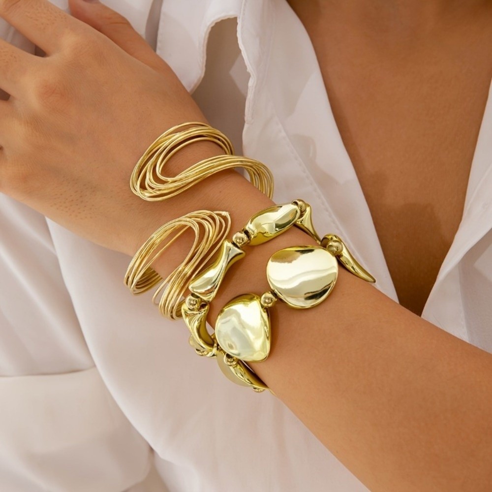New Irregular Open Cuff Bracel - Cufflinks Silver Set recensione e prezzo