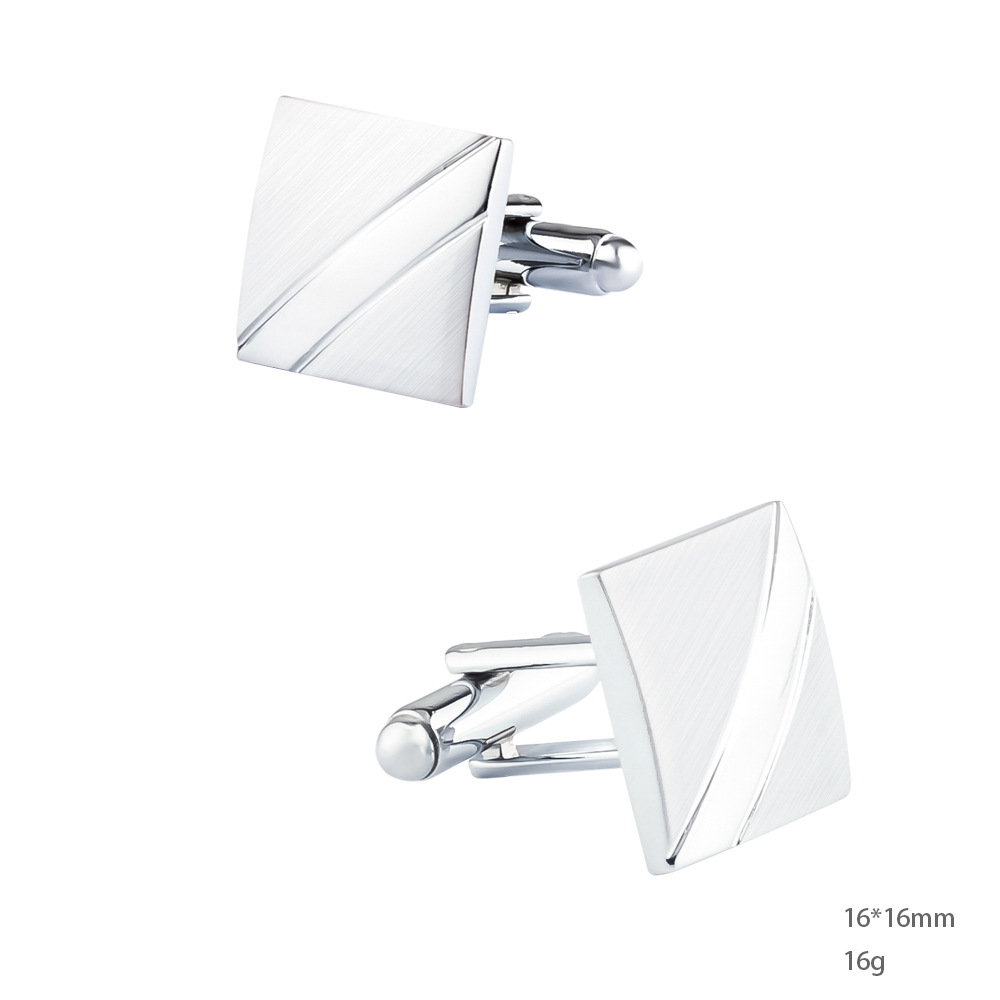A Set Men New Silver Square Br - Cufflinks Silver Set recensione e prezzo