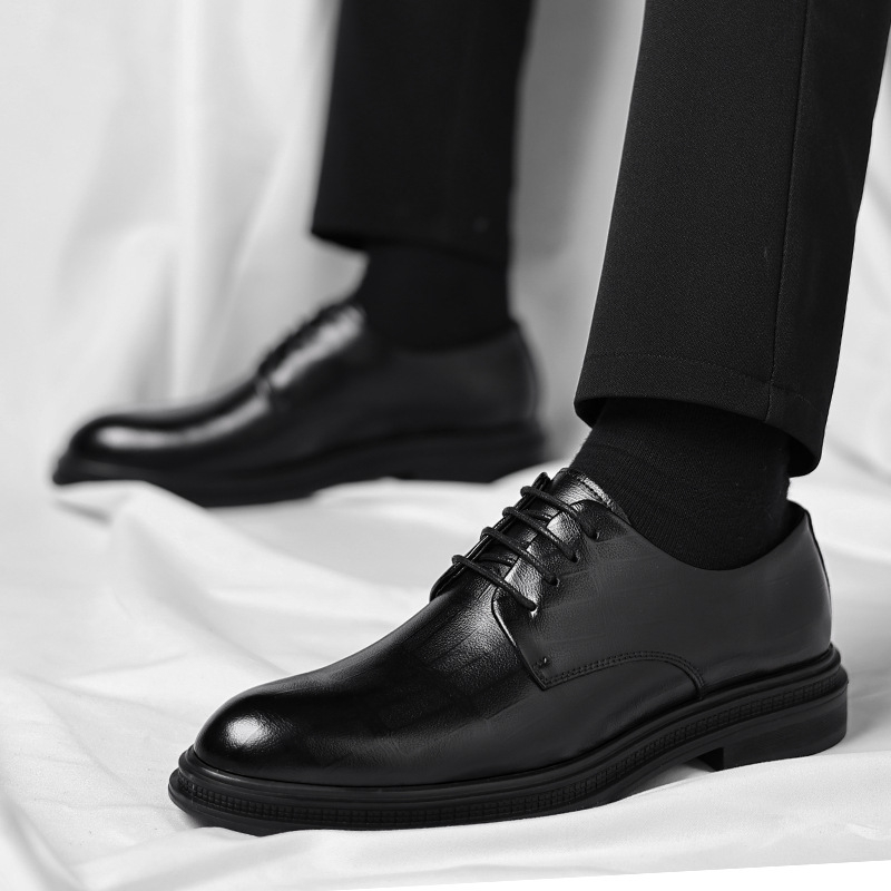 Mens Black Textured Leather Po - Men Formal Wear All Black recensione e prezzo