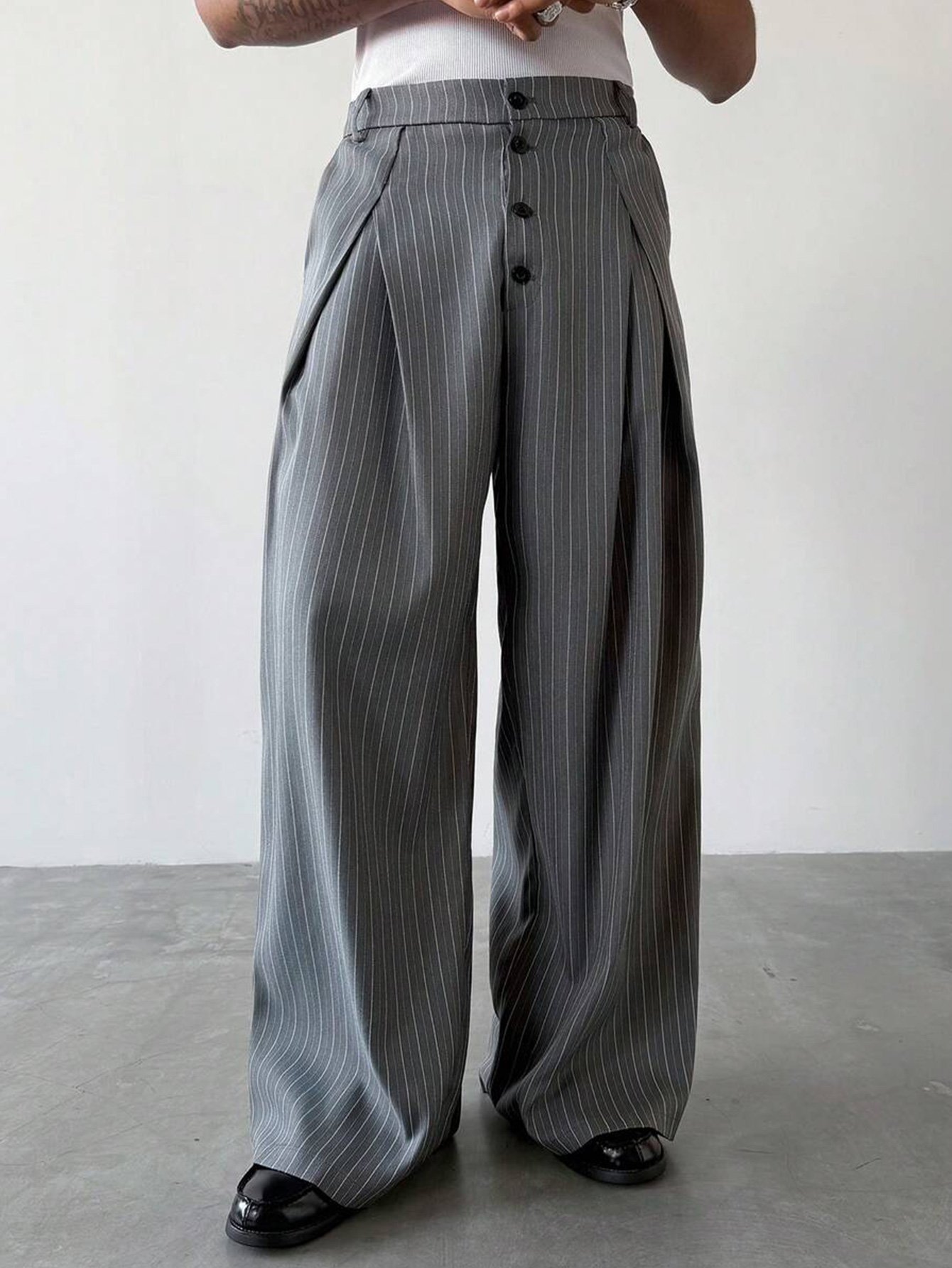 SS2026 Men Striped Woven Wide  - Men Formal Wear Outfits recensione e prezzo