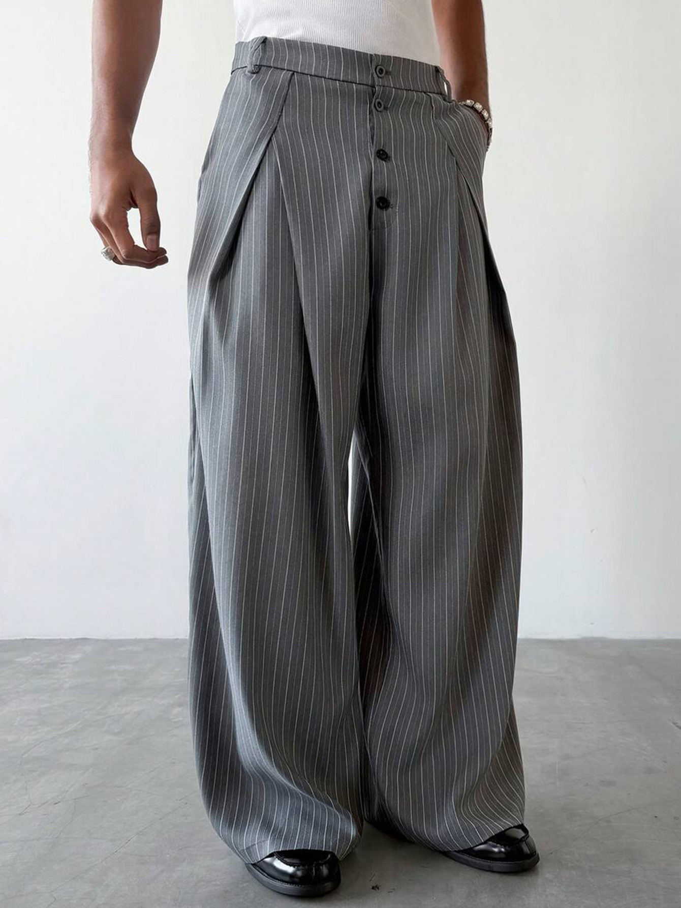 SS2026 Men Striped Woven Wide  - Men Formal Wear Outfits recensione e prezzo