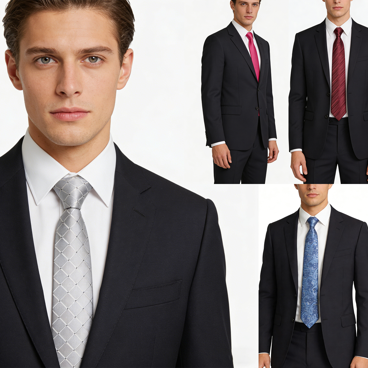 Silver Men's Ties Gray Blue Pa - Cufflinks Silver Set recensione e prezzo