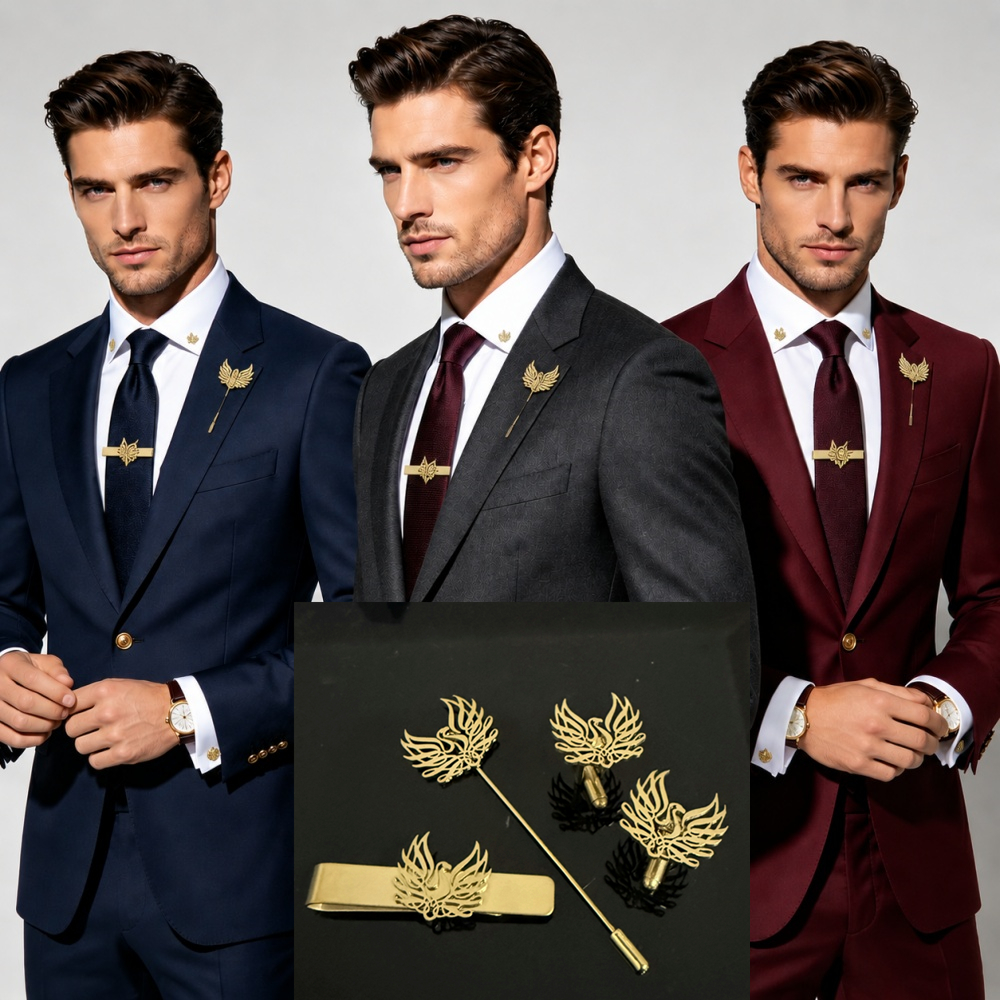 Custom Cufflink Tie Set Bar Pe - Men Formal Wear Fashion recensione e prezzo