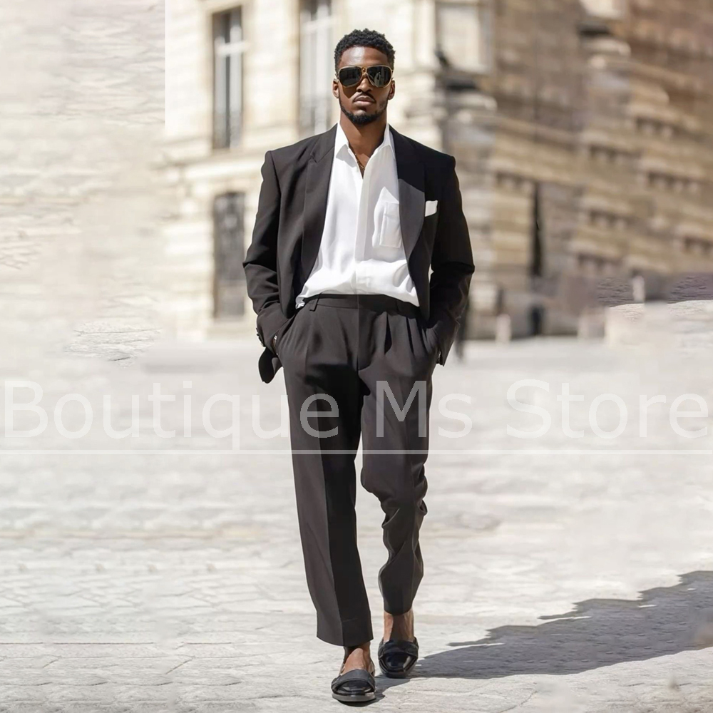 Dark Brown Men's Suit 2 Piece  - Men Formal Wear Outfits recensione e prezzo