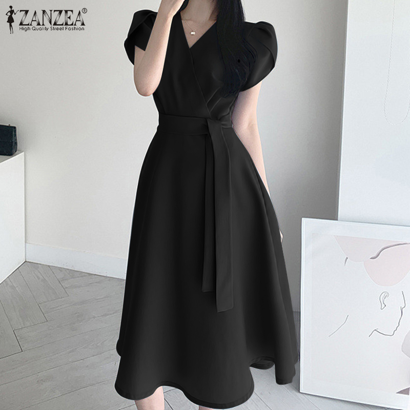 ZANZEA Women's Elegant Midi Te - Men'S Formal Wear For Wedding Guest recensione e prezzo