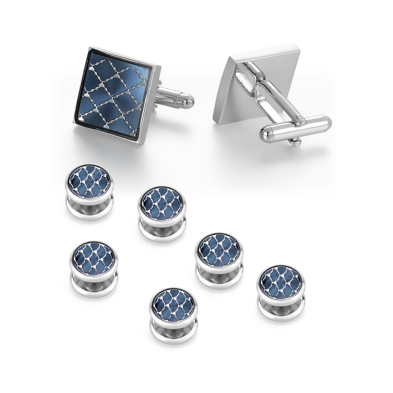 Cufflinks And Studs Set Shirt  - Dress Shirt French Cuff recensione e prezzo