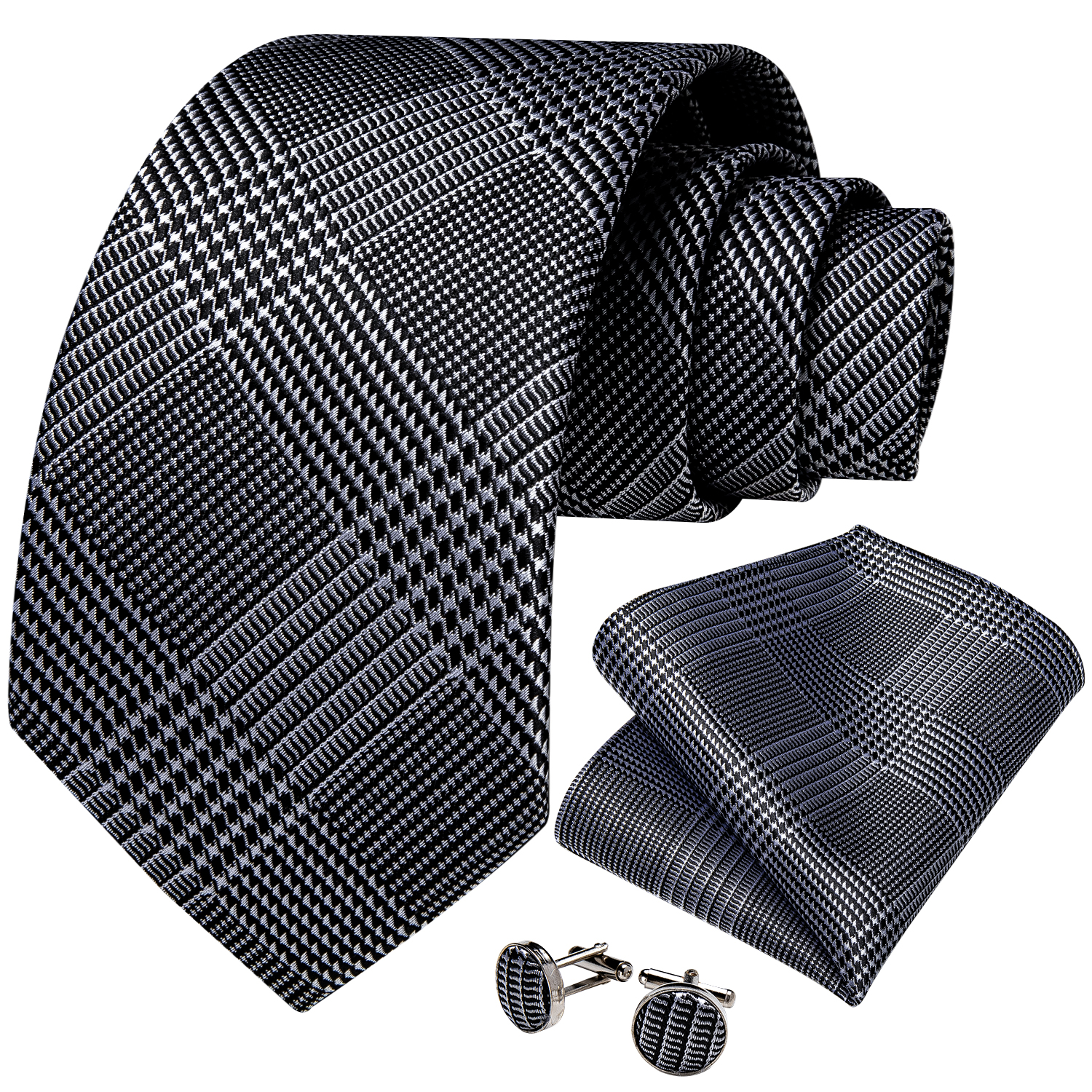 Luxury Black Silver Houndstoot - Cufflinks Silver Set recensione e prezzo