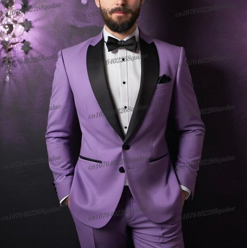 Black Collar Light Purple Form - Men Formal Wear Purple recensione e prezzo