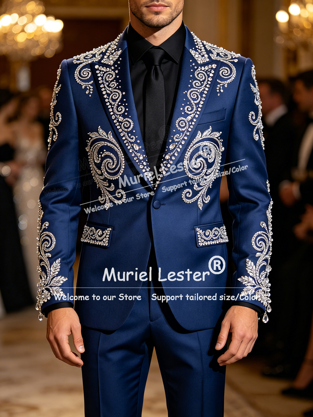 Glitter Jewelry Beading Suit M - Men Formal Wear Outfits recensione e prezzo