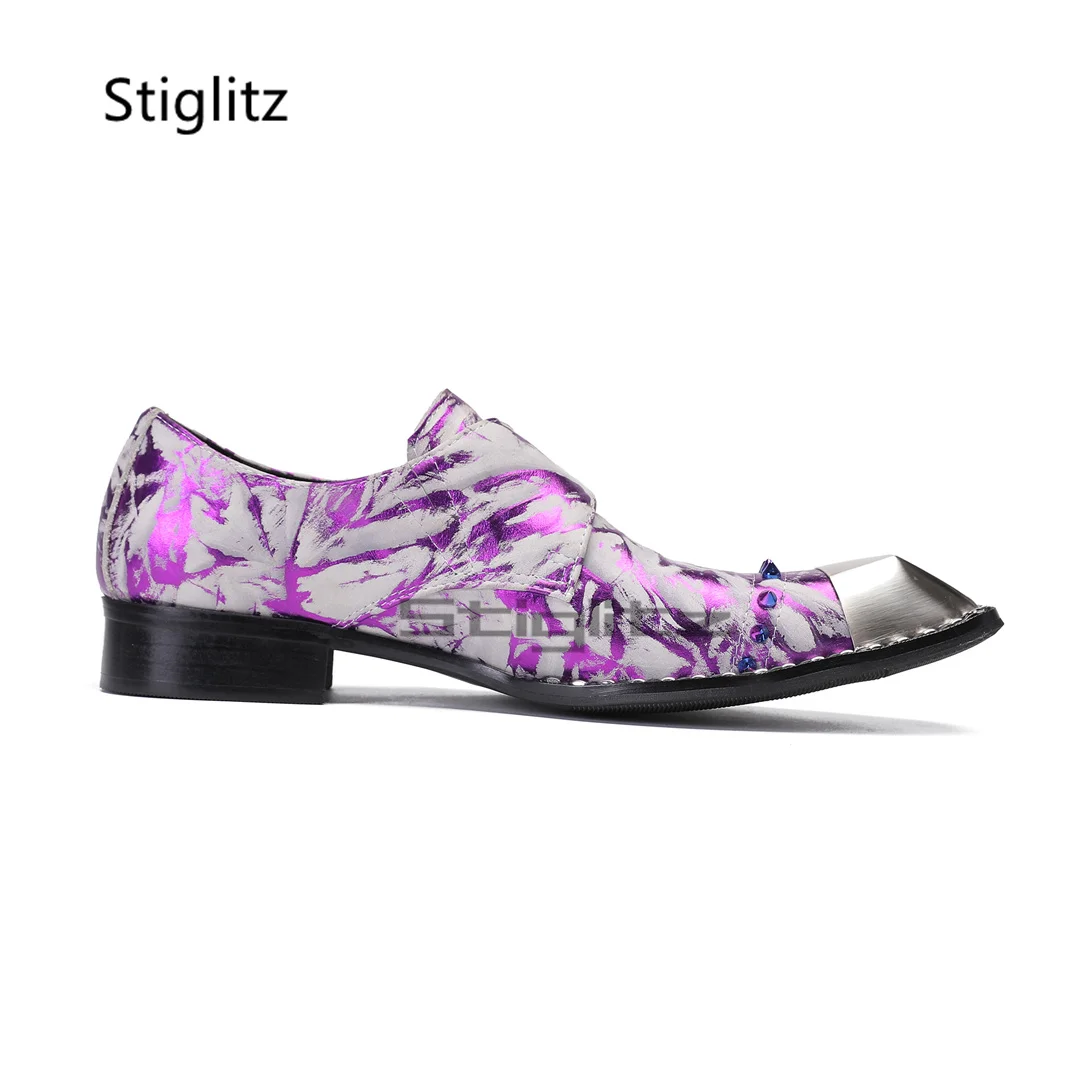 Purple Prints Genuine Leather  - Men Formal Wear Purple recensione e prezzo