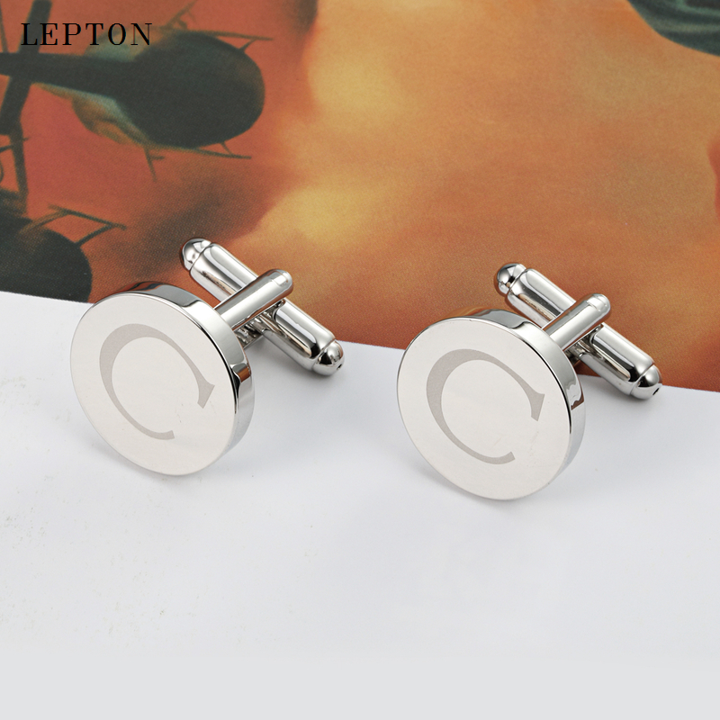Hot Sale Round Letters C Cuffl - Cufflinks Silver Set recensione e prezzo