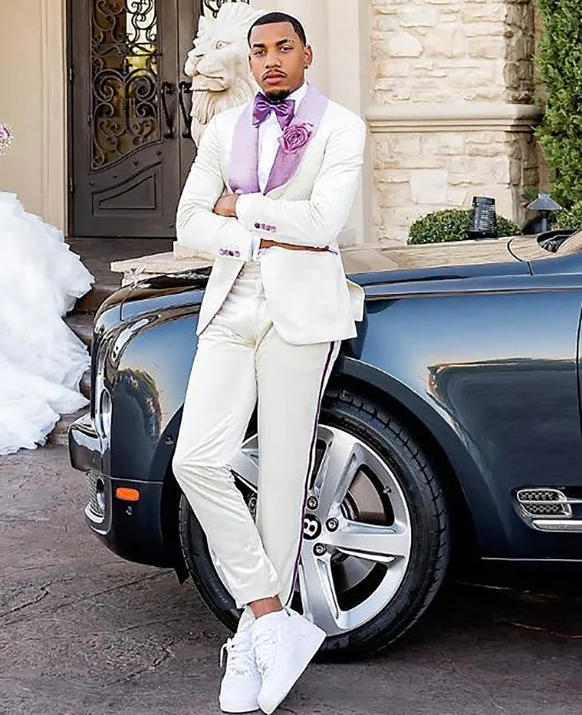 White Men Suit Set 2 Piece Bla - Men Formal Wear Purple recensione e prezzo