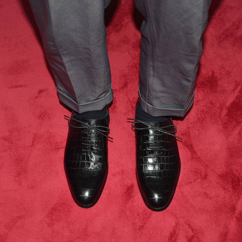 Men's Black Crocodile Pattern  - Men Formal Wear All Black recensione e prezzo