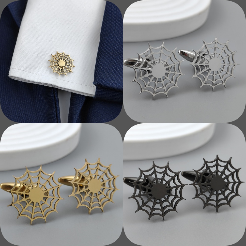 Silver spider web hollow gold- - Dress Shirt French Cuff recensione e prezzo