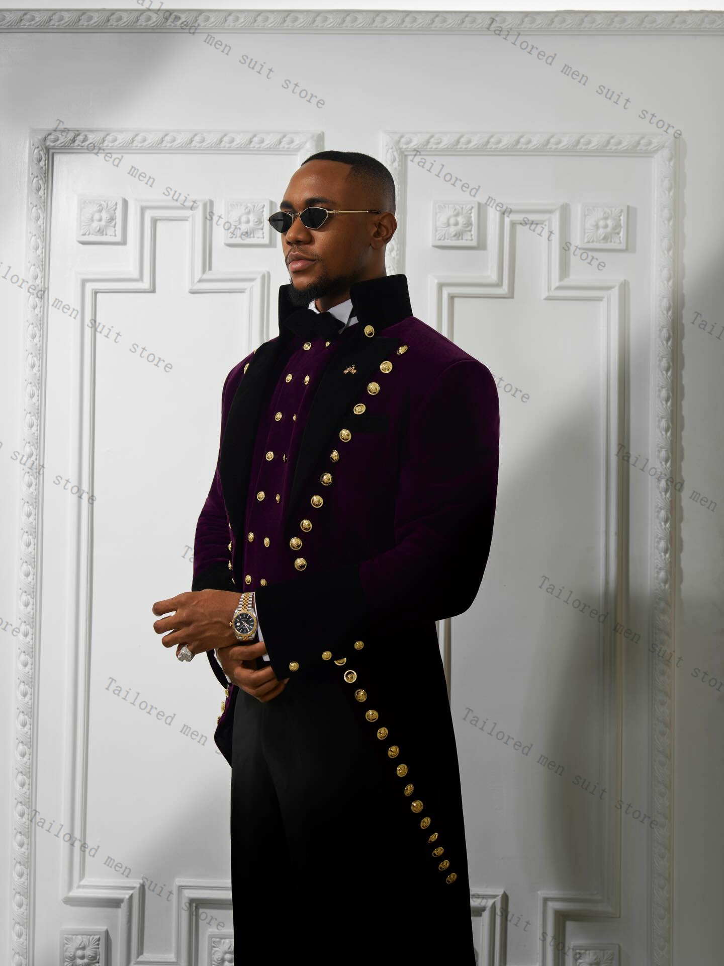 Purple Men Suits Pants Set 2 P - Men Formal Wear Purple recensione e prezzo