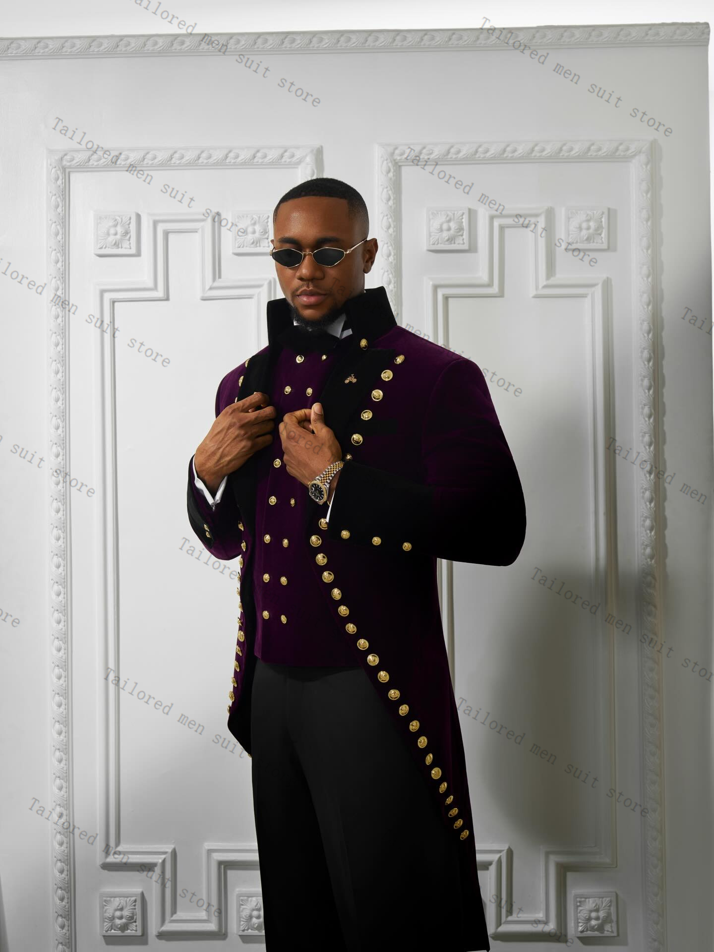Purple Men Suits Pants Set 2 P - Men Formal Wear Purple recensione e prezzo